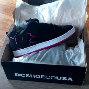 D.C. SHOES, 7, Black/Crazy Pink/White